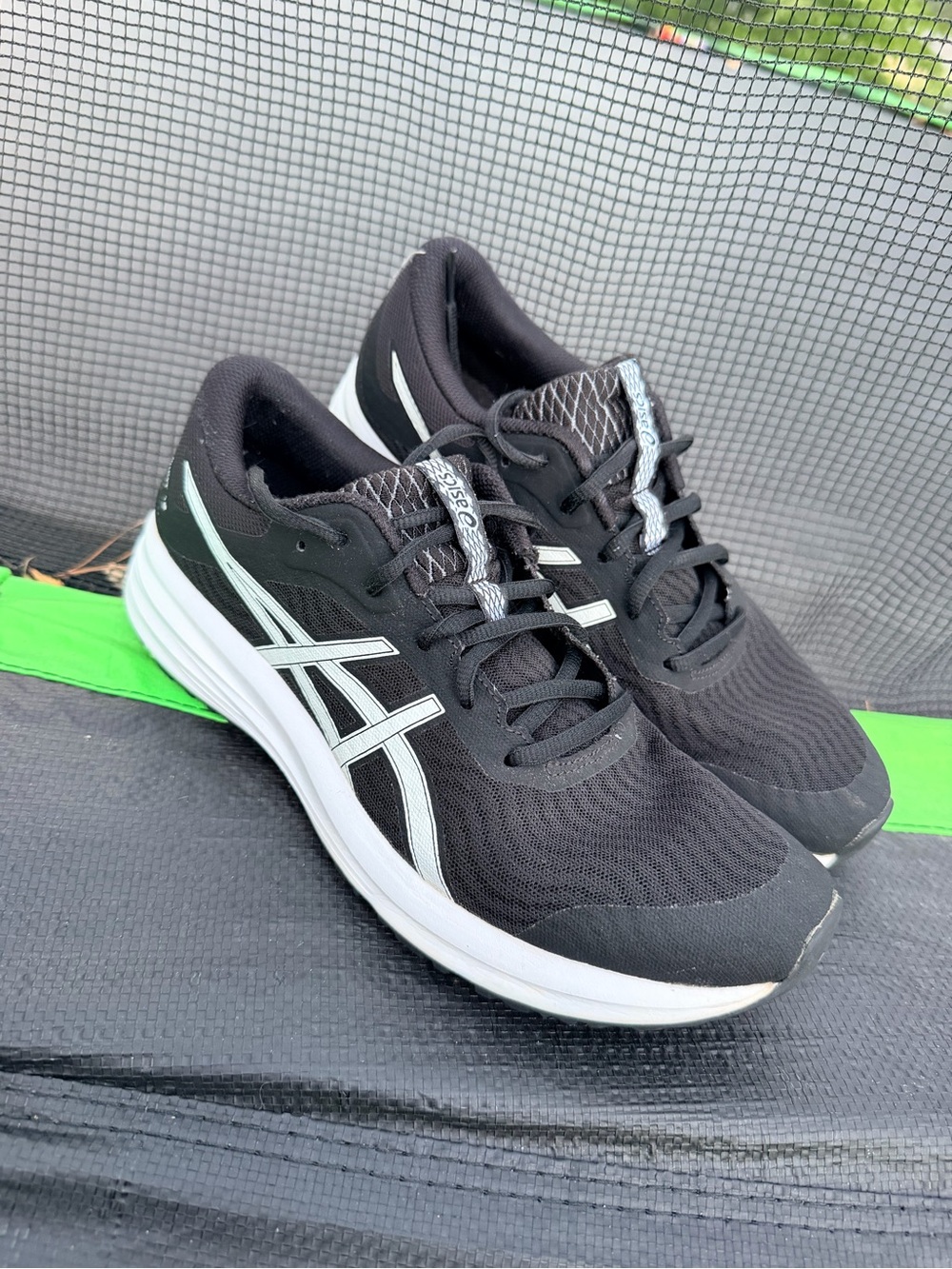 Asics Black and White womens Athletic Running Shoes